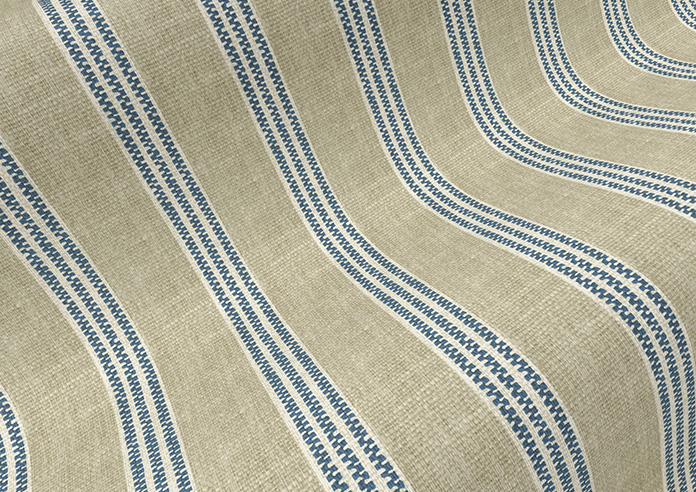 Emily Bond George Stripe, Indigo - Roller Blind - Image 4